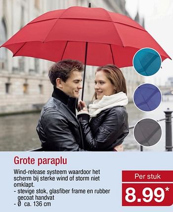 Aanbiedingen Grote paraplu - Huismerk - Aldi - Geldig van 16/10/2017 tot 22/10/2017 bij Aldi