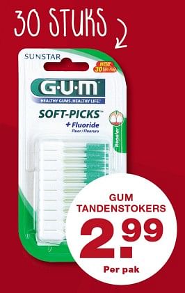Aanbiedingen Gum tandenstokers - GUM - Geldig van 16/10/2017 tot 22/10/2017 bij Aldi