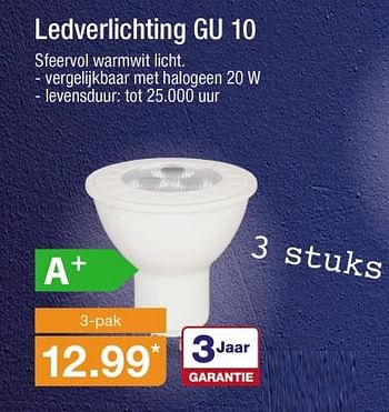 Aanbiedingen Ledverlichting gu 10 - Huismerk - Aldi - Geldig van 16/10/2017 tot 22/10/2017 bij Aldi