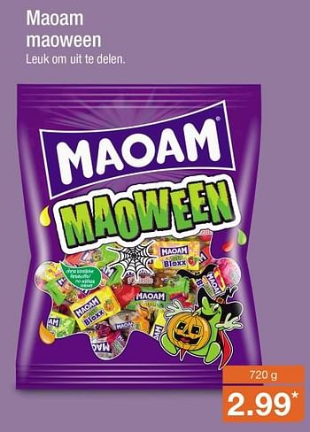 Aanbiedingen Maoam maoween - Maoam - Geldig van 16/10/2017 tot 22/10/2017 bij Aldi