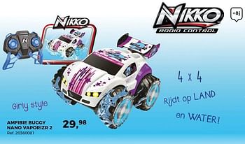 Aanbiedingen Amfibie buggy nano vaporizr 2 - Nikko - Geldig van 14/10/2017 tot 12/12/2017 bij Supra Bazar