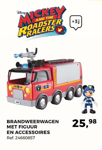 Aanbiedingen Brandweerwagen met figuur en accessoires - Disney - Geldig van 14/10/2017 tot 12/12/2017 bij Supra Bazar