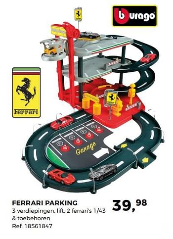 Aanbiedingen Ferrari parking - Burago - Geldig van 14/10/2017 tot 12/12/2017 bij Supra Bazar