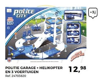 Aanbiedingen Politie garage + helikopter en 3 voertuigen - Huismerk - Supra Bazar - Geldig van 14/10/2017 tot 12/12/2017 bij Supra Bazar