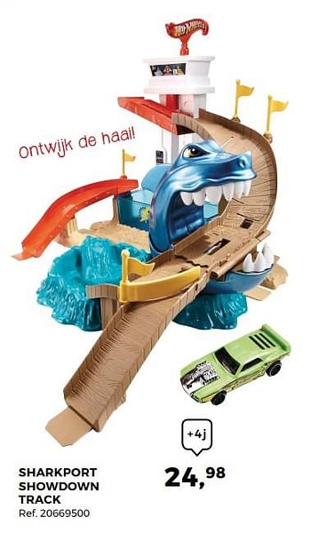 Aanbiedingen Sharkport showdown track - Hot Wheels - Geldig van 14/10/2017 tot 12/12/2017 bij Supra Bazar