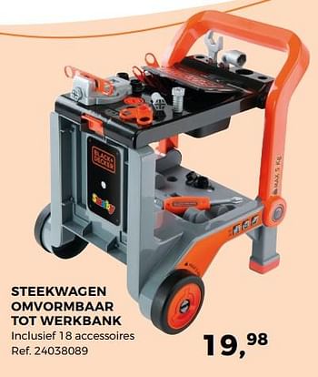 Aanbiedingen Steekwagen omvormbaar tot werkbank - Smoby - Geldig van 14/10/2017 tot 12/12/2017 bij Supra Bazar