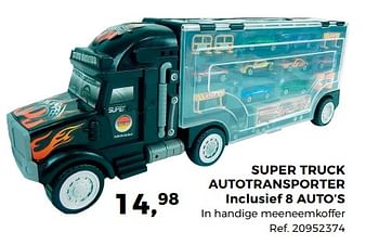 Aanbiedingen Super truck auto transporter - Road Rippers - Geldig van 14/10/2017 tot 12/12/2017 bij Supra Bazar