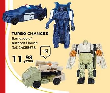 Aanbiedingen Turbo changer barricade of autobot hound - Hasbro - Geldig van 14/10/2017 tot 12/12/2017 bij Supra Bazar