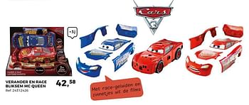 Aanbiedingen Verander en race bliksem mc queen - Cars - Geldig van 14/10/2017 tot 12/12/2017 bij Supra Bazar