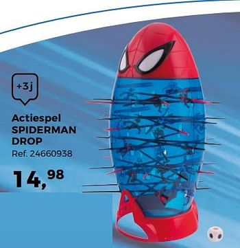 Aanbiedingen Actiespel spiderman drop - Hasbro - Geldig van 14/10/2017 tot 12/12/2017 bij Supra Bazar