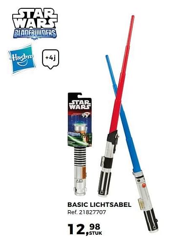 Aanbiedingen Basic lichtsabel - Hasbro - Geldig van 14/10/2017 tot 12/12/2017 bij Supra Bazar