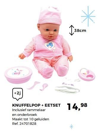 Aanbiedingen Knuffelpop + eetset - Hasbro - Geldig van 14/10/2017 tot 12/12/2017 bij Supra Bazar