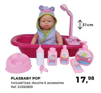 Aanbiedingen Plasbaby pop - Huismerk - Supra Bazar - Geldig van 14/10/2017 tot 12/12/2017 bij Supra Bazar