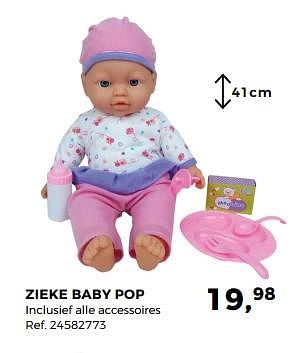 Aanbiedingen Zieke baby pop - Huismerk - Supra Bazar - Geldig van 14/10/2017 tot 12/12/2017 bij Supra Bazar