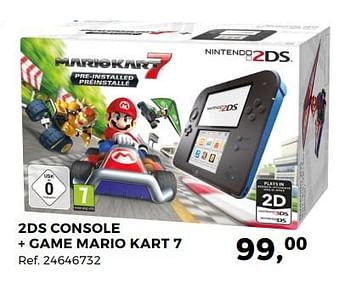 Aanbiedingen 2ds console + game mario kart 7 - Nintendo - Geldig van 14/10/2017 tot 12/12/2017 bij Supra Bazar