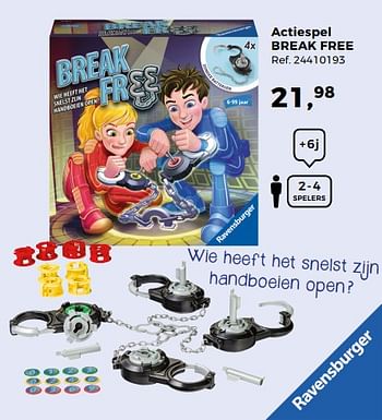 Aanbiedingen Actiespel break free - Ravensburger - Geldig van 14/10/2017 tot 12/12/2017 bij Supra Bazar