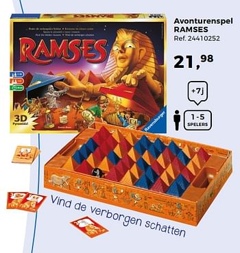 Aanbiedingen Avonturenspel ramses - Ravensburger - Geldig van 14/10/2017 tot 12/12/2017 bij Supra Bazar