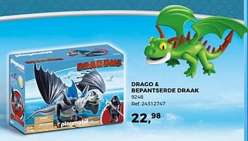 Aanbiedingen Drago + bepantserde draak - Playmobil - Geldig van 14/10/2017 tot 12/12/2017 bij Supra Bazar