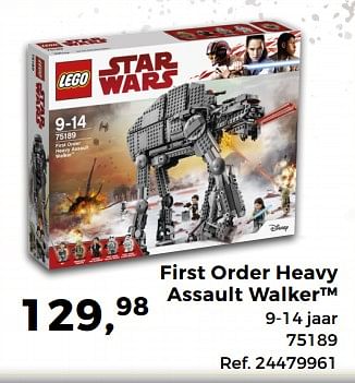 Aanbiedingen First order heavy assault walker - Lego - Geldig van 14/10/2017 tot 12/12/2017 bij Supra Bazar