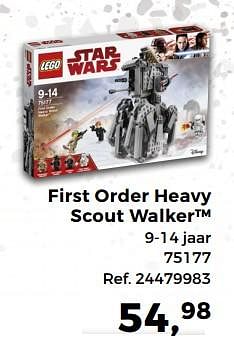 Aanbiedingen First order heavy scout walker - Lego - Geldig van 14/10/2017 tot 12/12/2017 bij Supra Bazar