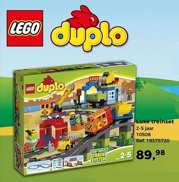 Aanbiedingen Luxe treinset - Lego - Geldig van 14/10/2017 tot 12/12/2017 bij Supra Bazar