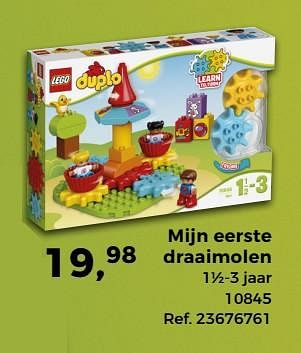 Aanbiedingen Mijn eerste draaimolen - Lego - Geldig van 14/10/2017 tot 12/12/2017 bij Supra Bazar