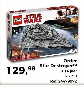 Aanbiedingen Order star destroyer - Lego - Geldig van 14/10/2017 tot 12/12/2017 bij Supra Bazar