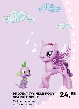 Aanbiedingen Project twinkle pony sparkle spike - Hasbro - Geldig van 14/10/2017 tot 12/12/2017 bij Supra Bazar