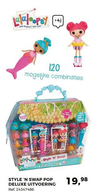 Aanbiedingen Style `n swap pop deluxe uitvoering - Lalaloopsy - Geldig van 14/10/2017 tot 12/12/2017 bij Supra Bazar