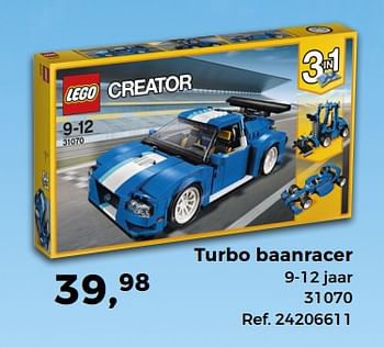 Aanbiedingen Turbo baanracer - Lego - Geldig van 14/10/2017 tot 12/12/2017 bij Supra Bazar