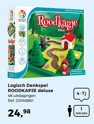 Aanbiedingen Gezelschapsspel roodkapje deluxe - Smart Games - Geldig van 14/10/2017 tot 12/12/2017 bij Supra Bazar