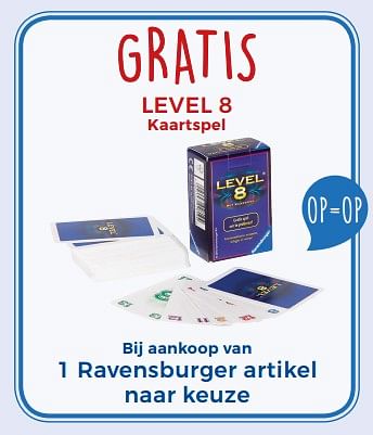 Aanbiedingen Gratis level 8 kaartspel bij aankoop van 1 ravensburger artikel naar keuze - Ravensburger - Geldig van 14/10/2017 tot 12/12/2017 bij Supra Bazar