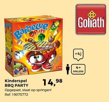 Aanbiedingen Kinderspel bbq party - Goliath - Geldig van 14/10/2017 tot 12/12/2017 bij Supra Bazar