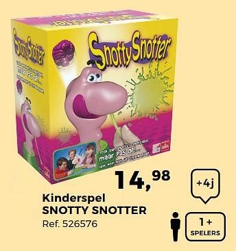 Aanbiedingen Kinderspel snotty snotter - Goliath - Geldig van 14/10/2017 tot 12/12/2017 bij Supra Bazar