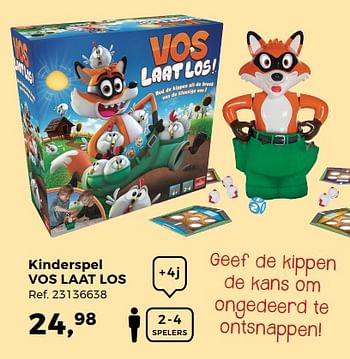 Aanbiedingen Kinderspel vos laat los - Goliath - Geldig van 14/10/2017 tot 12/12/2017 bij Supra Bazar