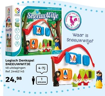 Aanbiedingen Logisch denkspel sneeuwwitje - Smart Games - Geldig van 14/10/2017 tot 12/12/2017 bij Supra Bazar