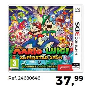 Aanbiedingen Mario + luigi superstar saga - Nintendo - Geldig van 14/10/2017 tot 12/12/2017 bij Supra Bazar