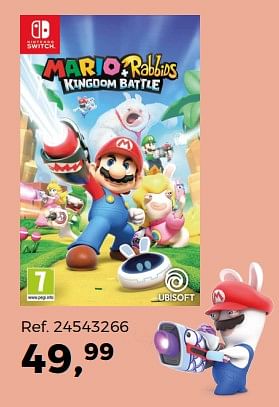 Aanbiedingen Mario + rabbids kingdom battle - Ubisoft - Geldig van 14/10/2017 tot 12/12/2017 bij Supra Bazar