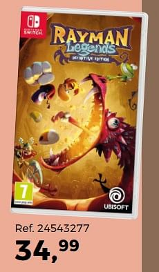 Aanbiedingen Rayman legends - Ubisoft - Geldig van 14/10/2017 tot 12/12/2017 bij Supra Bazar