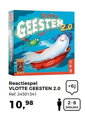 Aanbiedingen Reactiespel vlotte geesten 2.0 - 999games - Geldig van 14/10/2017 tot 12/12/2017 bij Supra Bazar