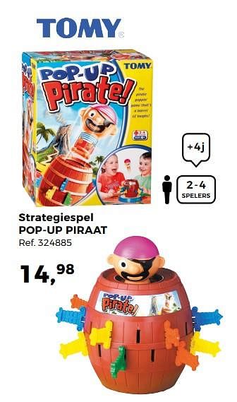Aanbiedingen Strategiespel pop-up piraat - Tomy - Geldig van 14/10/2017 tot 12/12/2017 bij Supra Bazar