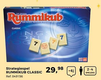 Aanbiedingen Strategiespel rummikub classic - Goliath - Geldig van 14/10/2017 tot 12/12/2017 bij Supra Bazar