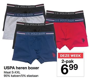 Aanbiedingen Uspa heren boxer - USPA - Geldig van 21/10/2017 tot 28/10/2017 bij Zeeman
