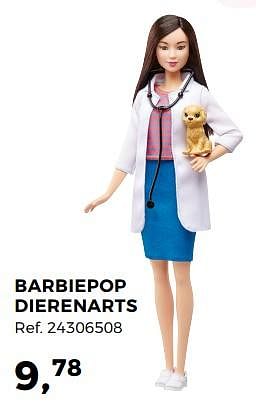 Aanbiedingen Barbiepop dierenarts - Mattel - Geldig van 14/10/2017 tot 12/12/2017 bij Supra Bazar