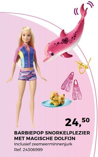 Aanbiedingen Barbiepop snorkelplezier met magische dolfijn - Mattel - Geldig van 14/10/2017 tot 12/12/2017 bij Supra Bazar