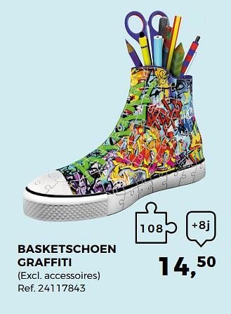 Aanbiedingen Basketschoen graffiti - Ravensburger - Geldig van 14/10/2017 tot 12/12/2017 bij Supra Bazar