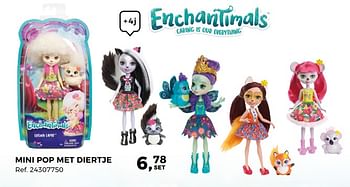 Aanbiedingen Mini pop met diertje - Enchantimals  - Geldig van 14/10/2017 tot 12/12/2017 bij Supra Bazar