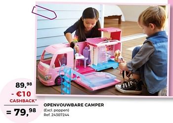 Aanbiedingen Openvouwbare camper - Mattel - Geldig van 14/10/2017 tot 12/12/2017 bij Supra Bazar
