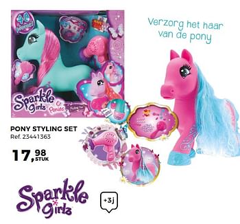 Aanbiedingen Pony styling set - Sparkle Girlz - Geldig van 14/10/2017 tot 12/12/2017 bij Supra Bazar
