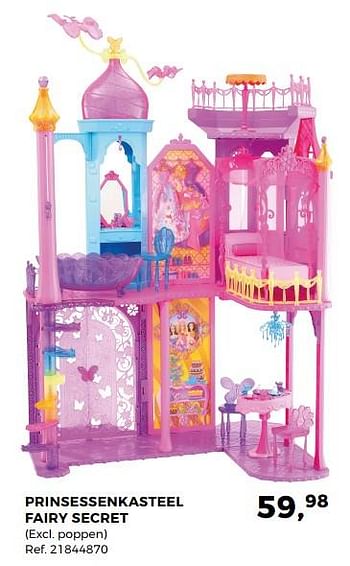 Aanbiedingen Prinsessenkasteel fairy secret - Mattel - Geldig van 14/10/2017 tot 12/12/2017 bij Supra Bazar